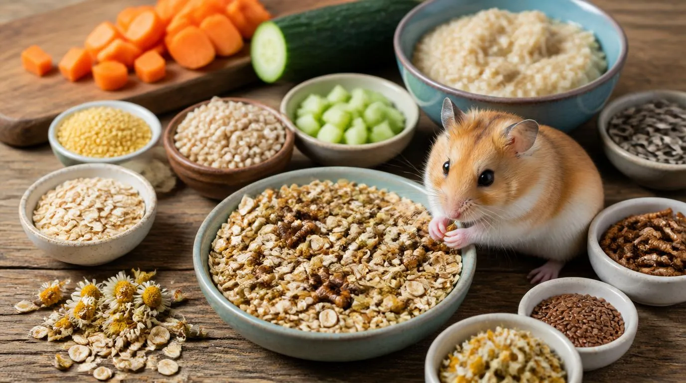 Oat-based hamster food